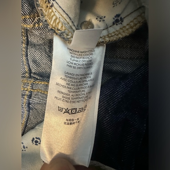 Pilcro Anthropologie Wide Leg Dark Wash Jeans “The Annie” Sz 25 - Picture 4 of 11